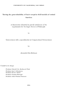 Cover page: Testing the generalizability of basic receptive field models of retinal function