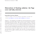 Cover page: Observations of Hawking radiation: the Page curve and baby universes