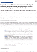 Cover page: Prognostic value of left atrial strain in patients with stage II light-chain cardiac amyloidosis receiving cardiac magnetic resonance imaging: a prospective cohort study.