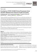 Cover page: Developing a COVID-19 WHO Clinical Progression Scale inpatient database from electronic health record data.
