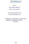 Cover page: methodology of historical and economic research: a retrospective view