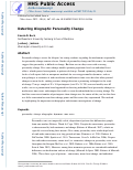 Cover page: Detecting Idiographic Personality Change