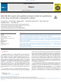 Cover page: HPLC-MS/MS coupled with equilibrium dialysis method for quantification of free drug concentration of pazopanib in plasma