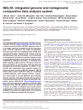 Cover page: IMG/M: integrated genome and metagenome comparative data analysis system