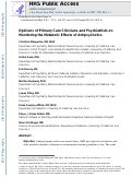 Cover page: Opinions of Primary Care Clinicians and Psychiatrists on Monitoring the Metabolic Effects of Antipsychotics