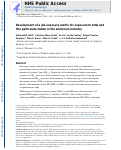 Cover page: Development of a job-exposure matrix for exposure to total and fine particulate matter in the aluminum industry