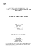 Cover page: Adaptive Grid Refinement for Groundwater Contaminant Transport Simulation