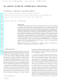 Cover page: An analytic model for redshift-space distortions