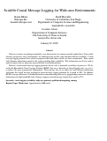 Cover page: Scalable Causal Message Logging for Wide-Area Environments
