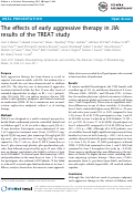 Cover page: The effects of early aggressive therapy in JIA: results of the TREAT study