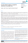 Cover page: A social network analysis of supportive interactions on prenatal sites