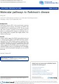 Cover page: Molecular pathways to Parkinson’s disease