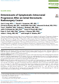 Cover page: Determinants of Symptomatic Intracranial Progression After an Initial Stereotactic Radiosurgery Course.