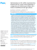 Cover page: Optimization in the utility maximization framework for conservation planning: a comparison of solution procedures in a study of multifunctional agriculture