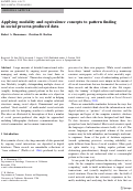 Cover page: Applying modality and equivalence concepts to pattern finding in social process-produced data