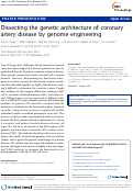 Cover page: Dissecting the genetic architecture of coronary artery disease by genome engineering