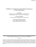 Cover page: A Hidden Twelve-Dimensional SuperPoincare Symmetry In Eleven Dimensions