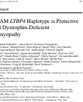 Cover page: The IAAM LTBP4 Haplotype is Protective Against Dystrophin-Deficient Cardiomyopathy.