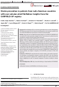 Cover page: Stroke prevention in patients from Latin American countries with non‐valvular atrial fibrillation: Insights from the GARFIELD‐AF registry