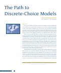Cover page: The Path to Discrete-Choice Models