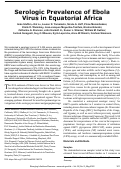 Cover page: Serologic Prevalence of Ebola Virus in Equatorial Africa - Volume 25, Number 5—May 2019 - Emerging Infectious Diseases journal - CDC
