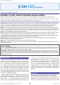 Cover page: Evaluation of sleep medicine fellowship program websites.