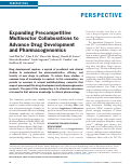 Cover page: Expanding Precompetitive Multisector Collaborations to Advance Drug Development and Pharmacogenomics