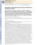 Cover page: Neuropathologic Heterogeneity Does Not Impair Florbetapir-Positron Emission Tomography Postmortem Correlates