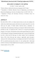 Cover page: Hybrid density functional study of band gap engineering of SrTiO3 photocatalyst via doping for water splitting