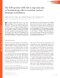 Cover page: The SUN protein UNC-84 is required only in force-bearing cells to maintain nuclear envelope architecture