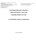 Cover page: Lin-Manuel Miranda’s Hamilton: Silenced Women’s Voices and Founding Mothers of Color: A Critical Race Theory Counterstory