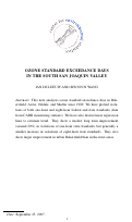 Cover page: Ozone Standard Exceedance Days in the South San Joaquin Valley