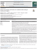 Cover page: Radon risk perception and barriers for residential radon testing in Southwestern Nigeria.