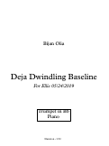 Cover page: Deja Dwindling Baseline