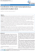 Cover page: Coordination of the maize transcriptome by a conserved circadian clock