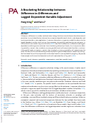 Cover page: A Bracketing Relationship between Difference-in-Differences and Lagged-Dependent-Variable Adjustment