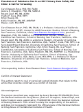 Cover page: Prevalence of Substance Use in an HIV Primary Care Safety Net Clinic: A Call for&nbsp;Screening.