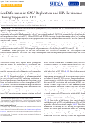 Cover page: Sex differences in CMV Replication and HIV Persistence during Suppressive ART