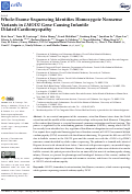 Cover page: Whole-Exome Sequencing Identifies Homozygote Nonsense Variants in <i>LMOD2</i> Gene Causing Infantile Dilated Cardiomyopathy.