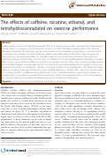 Cover page: The effects of caffeine, nicotine, ethanol, and tetrahydrocannabinol on exercise performance