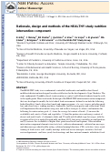 Cover page: Rationale, design and methods of the HEALTHY study nutrition intervention component