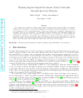 Cover page: Training Input-Output Recurrent Neural Networks through Spectral Methods