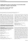 Cover page: Undifferentiated Connective Tissue Disease-Associated Interstitial Lung Disease: Changes in Lung Function