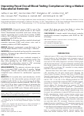 Cover page: Improving Fecal Occult Blood Testing Compliance Using a Mailed Educational Reminder