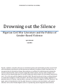 Cover page: Drowning out the Silence: Nigerian Civil War Literature and the Politics of Gender-Based Violence