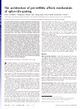 Cover page: The architecture of pre-mRNAs affects mechanisms of splice-site pairing