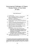 Cover page: Environmental Challenges of Climate-Nuclear Fusion: A Case Study of India