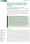 Cover page: Fetal maturation revealed by amniotic fluid cell-free transcriptome in rhesus macaques