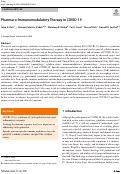 Cover page: Pharmaco-Immunomodulatory Therapy in COVID-19.