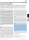 Cover page: Freeze tolerance influenced forest cover and hydrology during the Pennsylvanian.